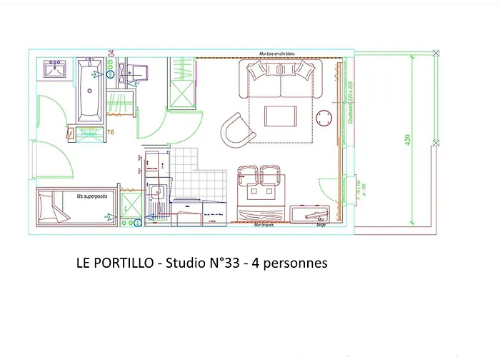 Gourette : 4 Pers. Avec Terrasse, Proche Pistes - Fr-1-860-54 Lejlighed Eaux-Bonnes